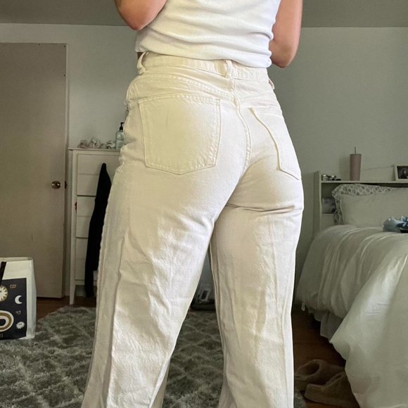 Tan Wide Leg Zara Jeans - Picture 4 of 4